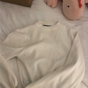 Olivaceous Cream Turtleneck Sweater